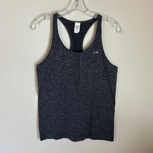C9 by Champion Dark Gray Duo Dry Racer Back Scoop Neck Sport Tank Top Size Small